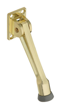 National Hardware 5 in. W Zinc w/Rubber Tip Brass Kick-Down Door Holder Mounts to door