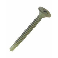 Grip-Rite No. 8  x 1-5/8 in. L Phillips Wafer Head Cement Board Screws 1 lb. 144 pk (Pack of 12)