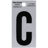 Hillman 2 in. Reflective Black Mylar Self-Adhesive Letter C 1 pc (Pack of 6)