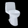 TOTO® Eco UltraMax® One-Piece Elongated 1.28 GPF ADA Compliant Toilet with CEFIONTECT, Cotton White - MS854114ELG#01