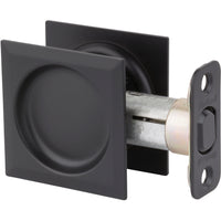 334x514 Square Pocket Door Lock Passage - Matte Black