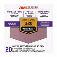 3M SandBlaster 11 in. L x 9 in. W 320 Grit Ceramic Sanding Sheet 20 pk