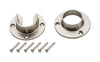 National Hardware 1.31 in. D Satin Nickel Steel Closet Flange Set (Pack of 6).