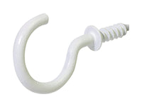 Hillman Large White Metal 7/8 in. L Cup Hook 1 lb (Pack of 10)