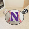 Northwestern University Baseball Rug - 27in. Diameter