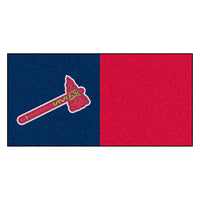 MLB - Atlanta Braves Tomahawk Team Carpet Tiles - 45 Sq Ft.