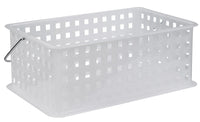 iDesign Chrome Storage Basket 5-1/4 in. H X 9 in. W Stackable