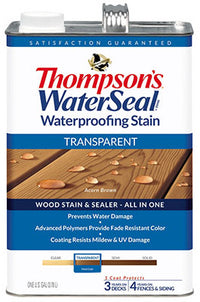 Thompson's WaterSeal Transparent Chestnut Brown Waterproofing Wood Stain and Sealer 1 gal