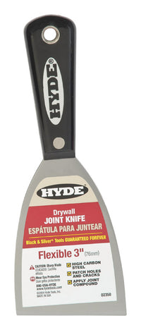 Hyde Black & Silver 3 In. W Carbon Steel Chiseled-Edge Paint Scraper