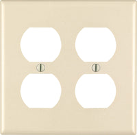 Leviton Almond 2 gang Thermoset Plastic Duplex Wall Plate 1 pk