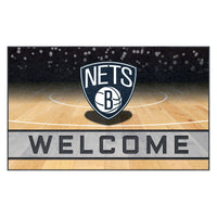 NBA - Brooklyn Nets Rubber Door Mat - 18in. x 30in.