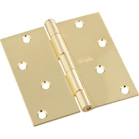 SPB512 4" SQR Hinge 1/pk - Polished Brass