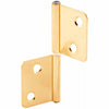 Prime-Line 3 in. L Brass-Plated Door Hinge 2 pk