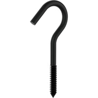 V2156 1/4" X 4-1/4" Screw Hook - Black