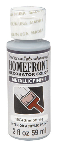 Homefront Metallic Silver Sterling Hobby Paint 2 oz. (Pack of 3)