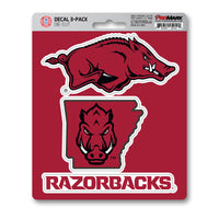 University of Arkansas 3 Piece Decal Sticker Set