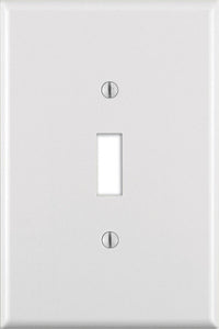 Leviton White 1 gang Thermoset Plastic Toggle Wall Plate 1 pk