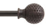 Kenney Weathered Brown Woven Ball Curtain Rod 48 in. L X 86 in. L