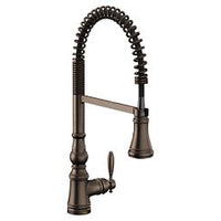 Oil rubbed bronze one-handle high arc pulldown kitchen faucet