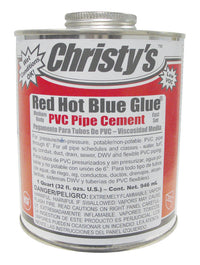 Christy's Red Hot Blue Glue Blue Cement For PVC 32 oz