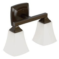 OIL RUBBED BRONZE TWO GLOBE BATH LIGHT