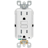 Leviton 15 amps 125 V White Audible Outlet 5-15R 1 pk