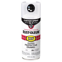 Rust-Oleum Stops Rust Custom Spray 5-in-1 Gloss White Spray Paint 12 oz (Pack of 6)