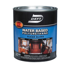 Deft Water Based Polyurethane Gloss Clear Waterborne Wood Finish 1 qt. (Pack of 4)