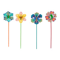 Meadowcreek Iron Assorted 17.5 in. H Flower/Garden Friends Outdoor Spinner (Pack of 16)