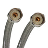 Fluidmaster Universal 1/2 in. FIP Compression 16 in. Braided Stainless Steel Supply Line