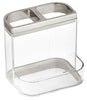 iDesign Brushed Clear Plastic Vanity Orgainizer