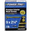 HILLMAN Power Pro No. 9 in. X 2-1/4 in. L Bronze Star Flat Head Premium Deck Screws 1 lb 113 pk