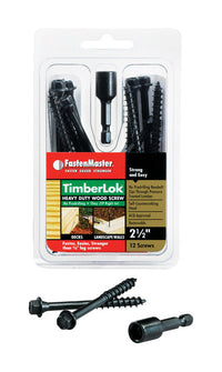 FastenMaster TimberLOK No. 10 X 2.5 in. L Hex Epoxy Wood Screws 12 pk