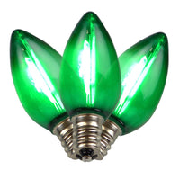 Holiday Bright Lights LED C7 Green 25 ct Replacement Christmas Light Bulbs