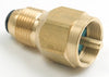 Mr. Heater Brass Female Throwaway Cylinder Thread x Soft Nose P.O.L. Propane Tank Refill Adapter