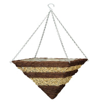 Gardman R374 12" Square Brushwood & White Rattan Hanging Cone (Pack of 10)