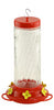 Audubon 6-Ports Red & Clear Glass Swirl Humming Bird Feeder 30 oz.