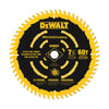 DeWalt  7-1/4 in. Dia. x 5/8 in.  Precision Finishing  Carbide Tipped  Circular Saw Blade  60 teeth 1 pk