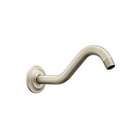 Brushed nickel shower arm