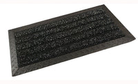 GrassWorx Clean Machine 34 in. L X 18 in. W Black Polyethylene/Rubber Door Mat