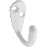 V162 Clothes Hook 2/pk - White