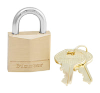 Master Lock 1 in. H X 5/16 in. W X 1-3/16 in. L Brass 4-Pin Cylinder Padlock