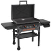 Blackstone 2 Burner Natural Gas/Propane Outdoor Griddle with Hood Black/Silver