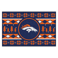 NFL - Denver Broncos Holiday Sweater Rug - 19in. x 30in.