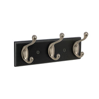 E.H. Tate & Co. 10 in. L Stain Nickel Black Zinc Scroll Coat/Hat Hook 1 pk