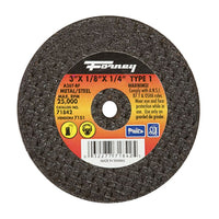 Forney 3 in. D X 1/4 in. Aluminum Oxide Metal Cut-Off Wheel 1 pc