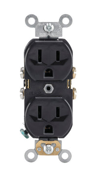 Leviton 15 amps 125 volt Black Outlet 5-15R 1 pk (Pack of 10)