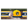 MLB - Milwaukee Brewers Yellow Baseball Runner Rug - 30in. x 72in.