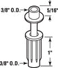 Prime-Line Matte White Plastic/Steel Bracket 2 pc