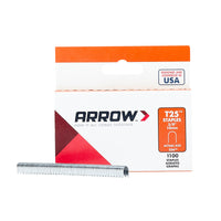 Arrow Fastener 3/8 in. L x 1/4 in. W Galvanized Steel Round Crown Wire Staples 18 Ga.  (Pack of 5)